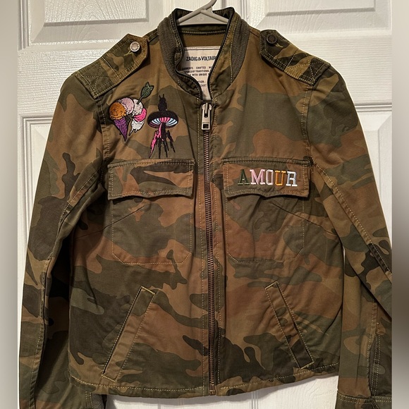 Zadig & Voltaire camouflage jacket with patches - Picture 1 of 8